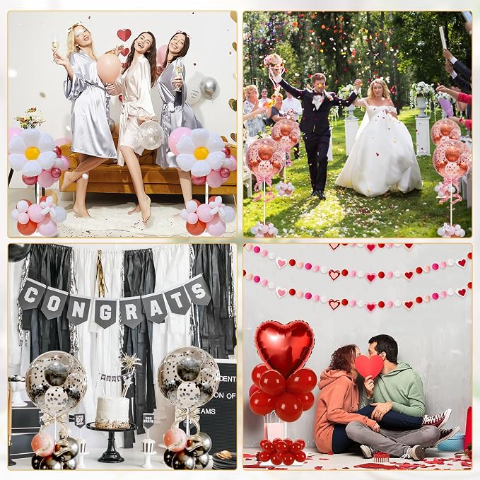 8 Pack Clear Acrylic Balloon Stands - Image 6