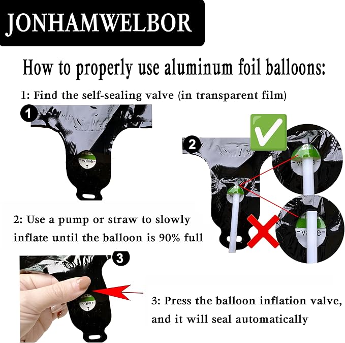 Jonhamwelbor 40 Inch Laser Black 16 Balloon Numbers Foil Mylar Giant Balloon - Image 3