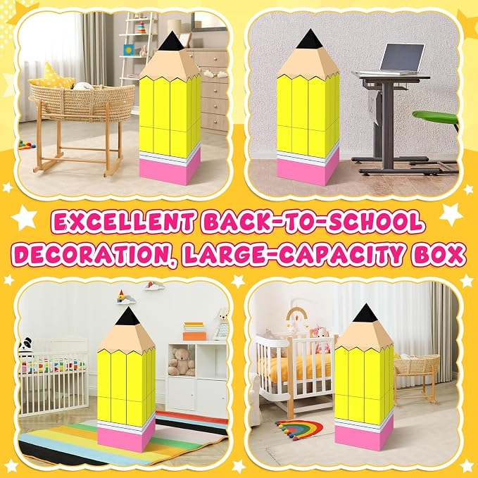 3 Pcs Back to School Decoration Large Pencil Boxes Pencil Decorations - Image 4