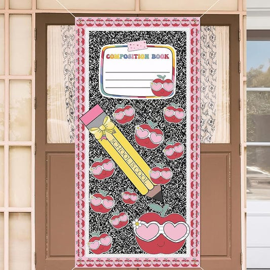 HunnmingRe Composition Notebook Banner Door Decor Back to School Party Supplies by HunnmingRe