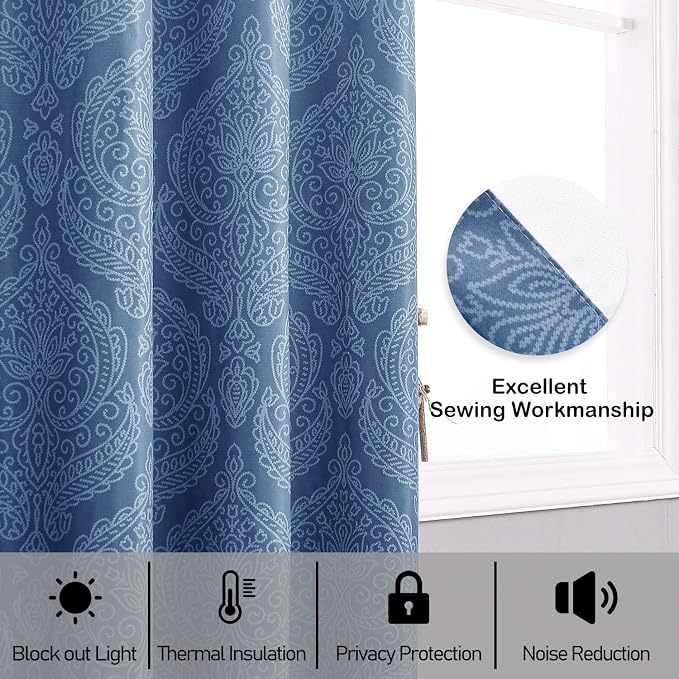 DWCN Ombre Blackout Curtains for Living Room - Image 7