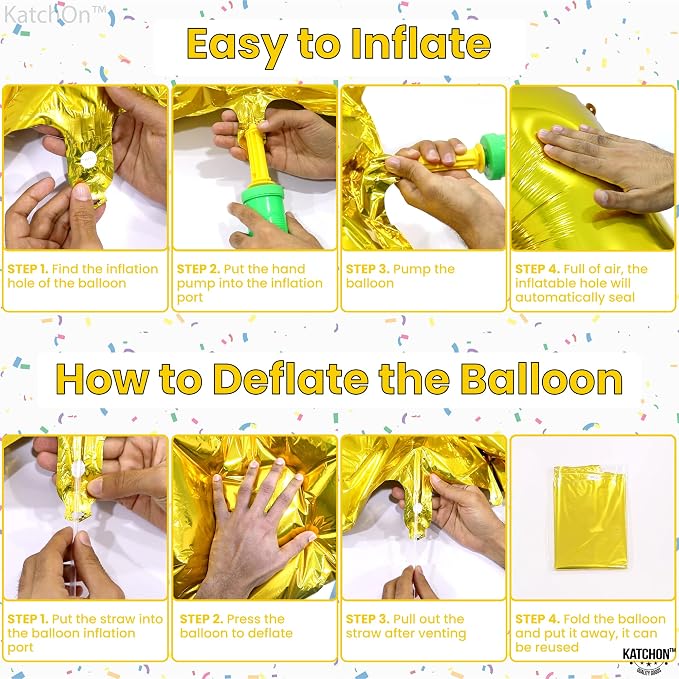 KatchOn 33 Balloon Numbers Gold 40 Inch | Gold 33 Number Balloon - Image 5