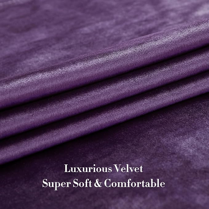 Velvet Violet Purple Grommet Blackout Curtains 72 inch - Image 5
