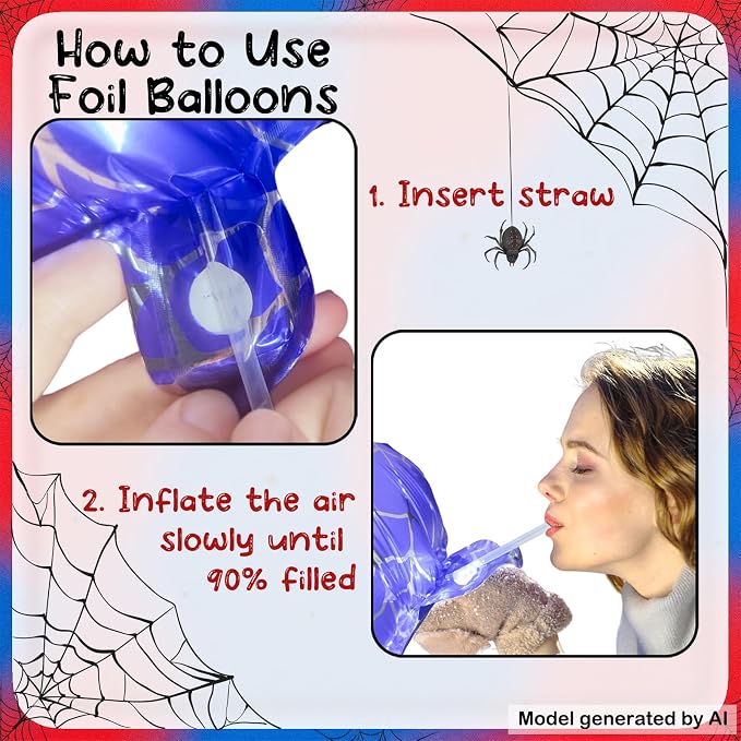 40 Inch Spider Number 0 Foil Balloons - Image 4
