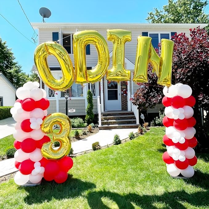 Letter Balloons Gold, 40 Inch Alphabet Name Balloon, Large Self Inflating - Image 3