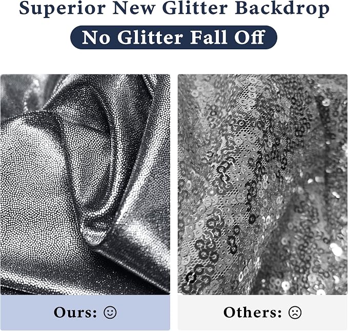 Outpain Thick 30 ft x 10 ft Black Sequin Backdrop Curtain - Image 3