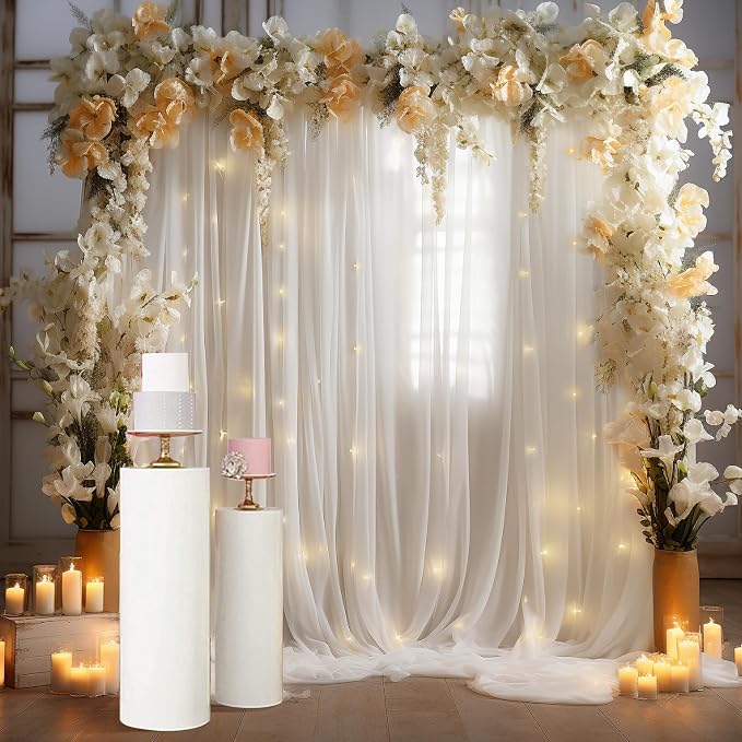 20x10ft White Tulle Backdrop Curtain - Image 7