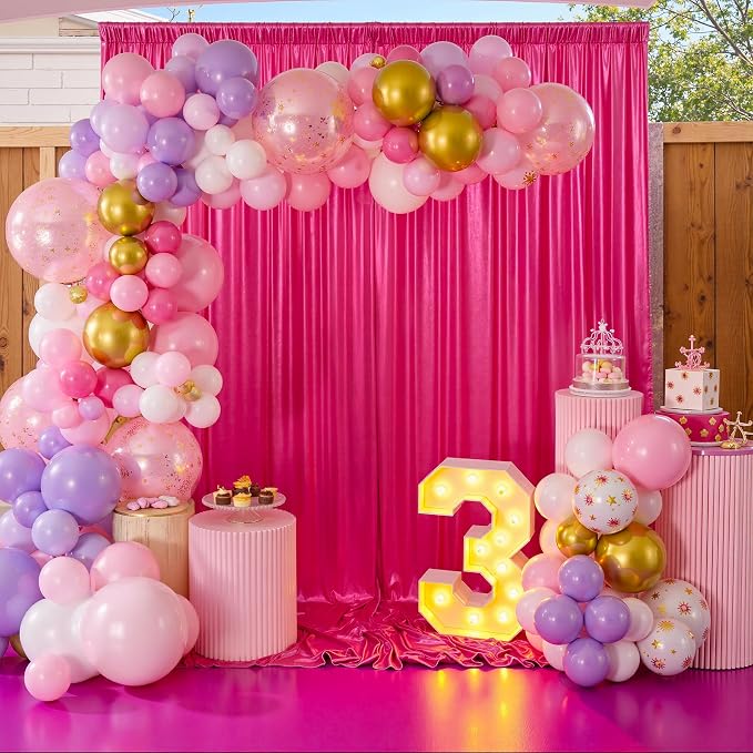 40x10ft Shimmer Hot Pink Sequin Backdrop Curtain - Image 8