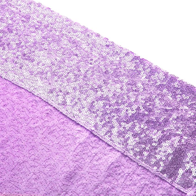 SquarePie 8x8ft Lavender Sequin Backdrop, High Density Non-Transparent Glitter - Image 9