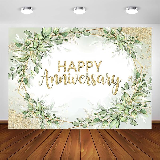 Cotton Sage Green Leaves Backdrop by AVEZANO
