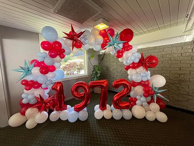 Number 7 Balloons 40 Inch Red Balloon - Image 2