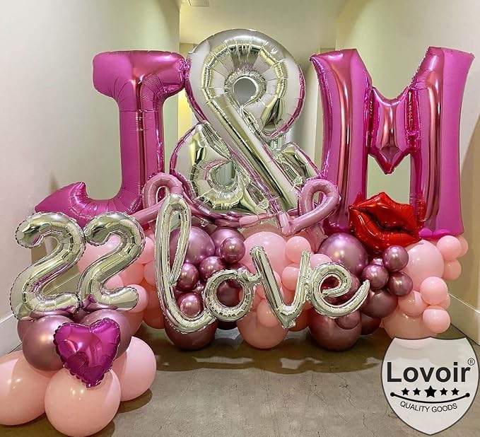 Lovoir 40 Inch Large Hot Pink Letter N Balloons Big Size Jumbo Mylar Foil - Image 5