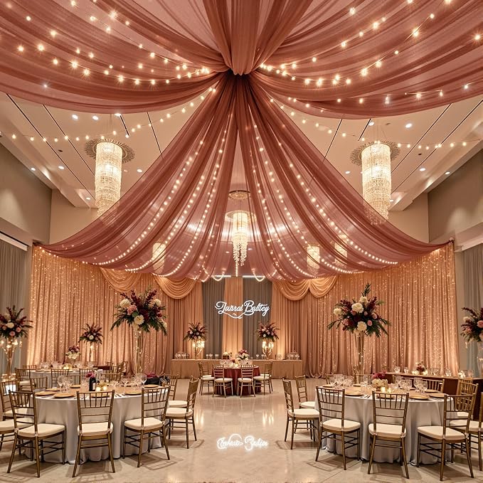 6 Panels Terracotta Ceiling Curtains - Image 7
