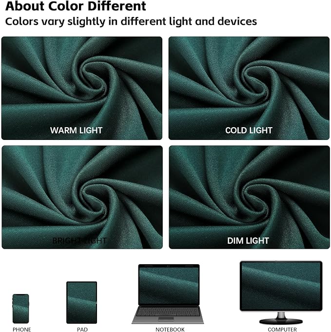 10x10ft Wrinkle Free Hunter Green Backdrop Curtain - Image 7
