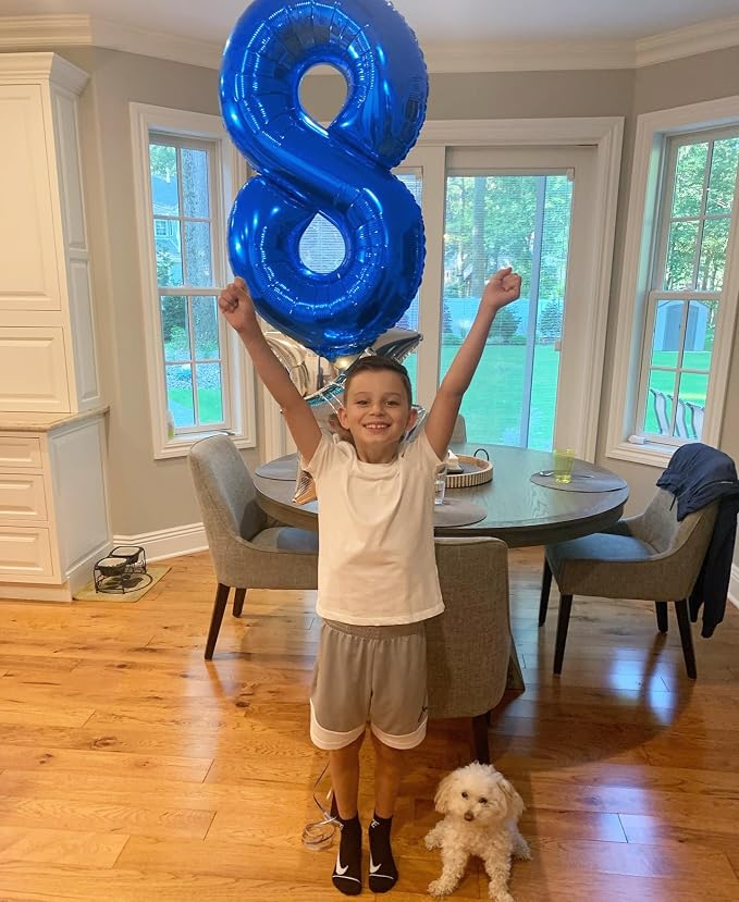 Navy Blue 8 Balloon - Image 3