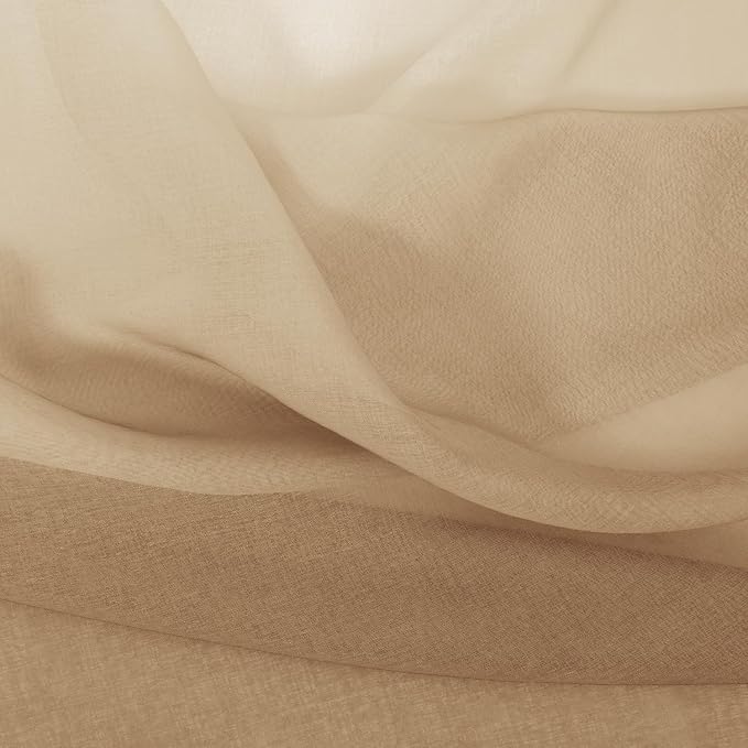 DWCN Ombre Faux Linen Extra Long Sheer Curtains - Image 7