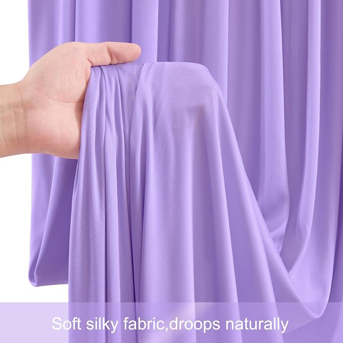 8 Panels Lavender Backdrop Curtains - Image 7