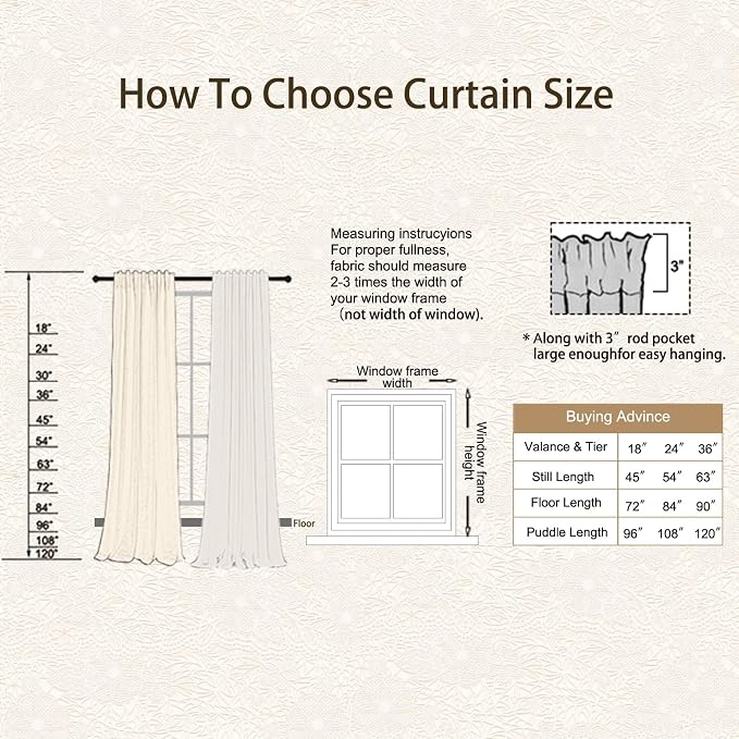 Sutuo Home Boho Lace Curtains 2 Panels Set - Image 6