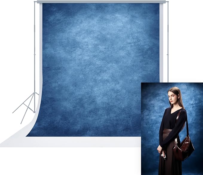 UrcTepics 6×8 ft Abstract Blue Fabric Photo Backdrops, Abstract Texture Backdrop by UrcTepics