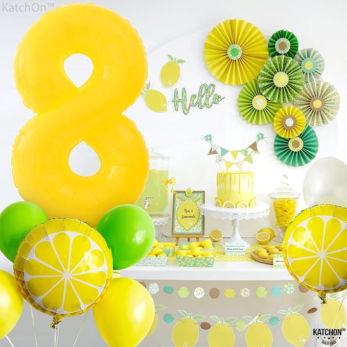 KatchOn Yellow Number 8 Balloon 40 Inch, 8 Balloon | 8th Birthday Decorations - Image 6