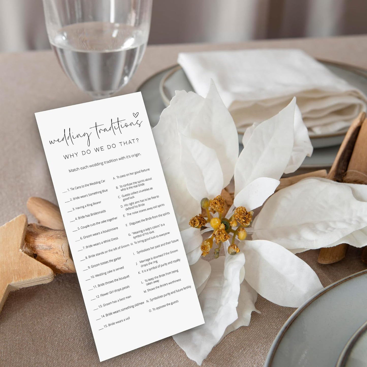 Bridal Shower Games, Why Do We Do That, 25Pcs 4x9inch Minimalist White Double-Sided Bridal Game Cards with 1 Answer Key, Wedding Shower Games for Guests, Engagement Bachelorette Party Supplies - A04
