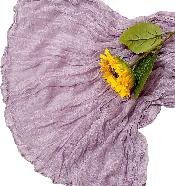 12Pack Lavender Cheesecloth Table Runner 20 x 120 inch Gauze Table Runner | - Image 5