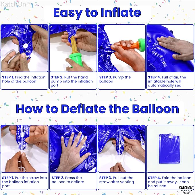 KatchOn Royal Blue Number 9 Balloon 40 Inch, Foil 9 Birthday Balloon | 9th - Image 5