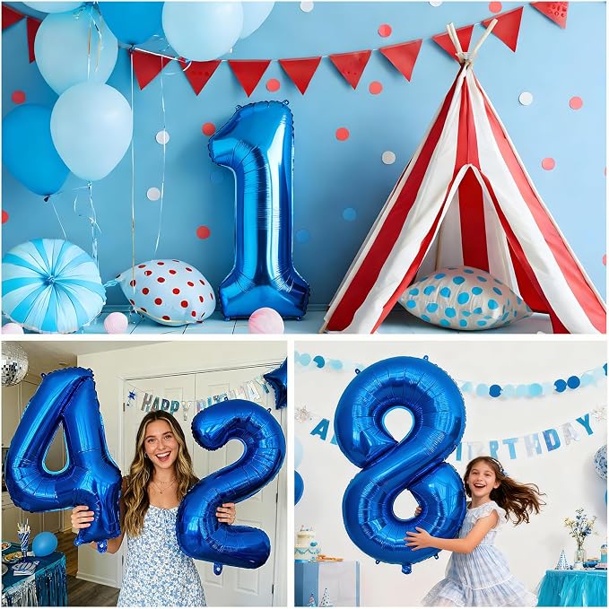 40 Inch Navy Blue 8 Balloon for 8th Birthday Party, Helium Giant Foil Number 8 - Image 7