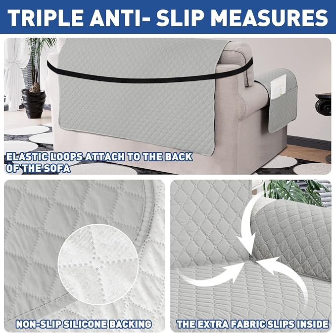 XINEAGE Quilted Sofa Cover Waterproof Couch Covers - Image 4