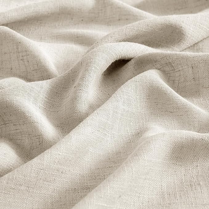 MIULEE Cream Linen Curtains 52x90 Inch Long - Image 4