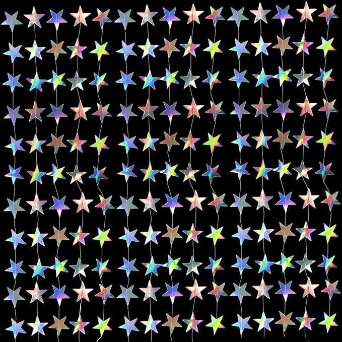 Iridescent Star Garland Party Decorations - Image 3