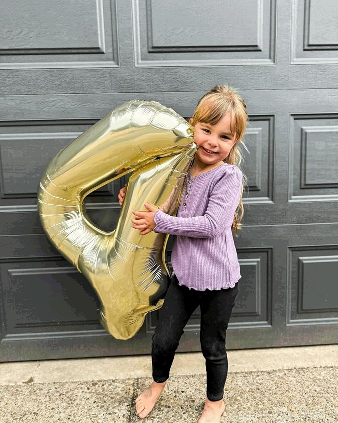 Light Gold Number 6 Balloon 40 Inch, 6th Birthday Decorations Men Women | Foil - Image 8