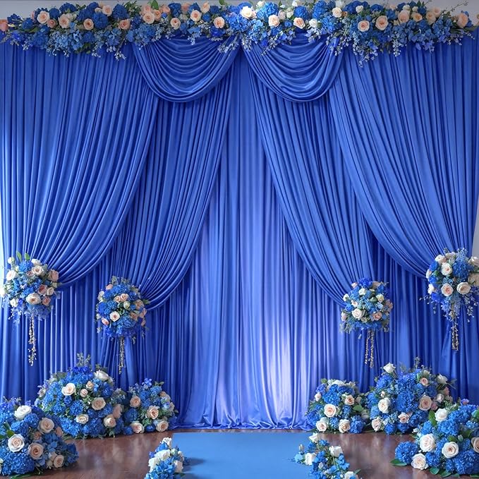 6 Panels Royal Blue Backdrop Curtains - Image 4