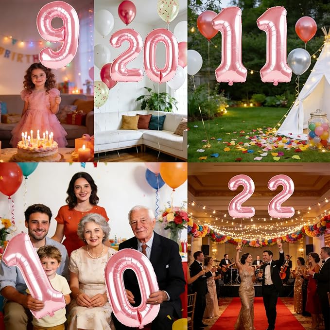 40 Inch Number 11 Balloons for 11th Birthday Party Decorations, 0-100 Jewelry - Image 7