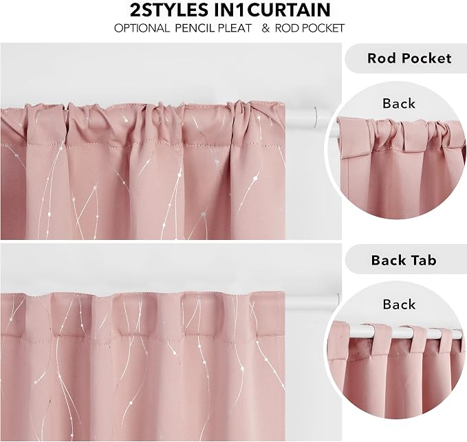 Deconovo Blackout Back Tab Curtains - Image 4