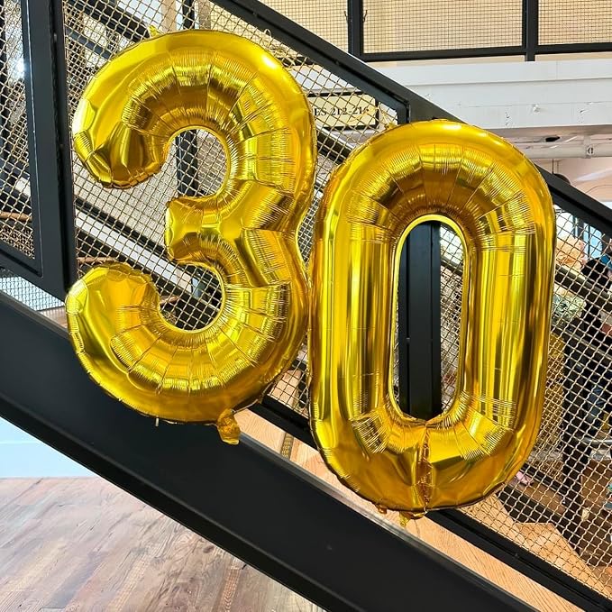 Numbers 20 Balloon 40Inch Gold Balloons - Image 2