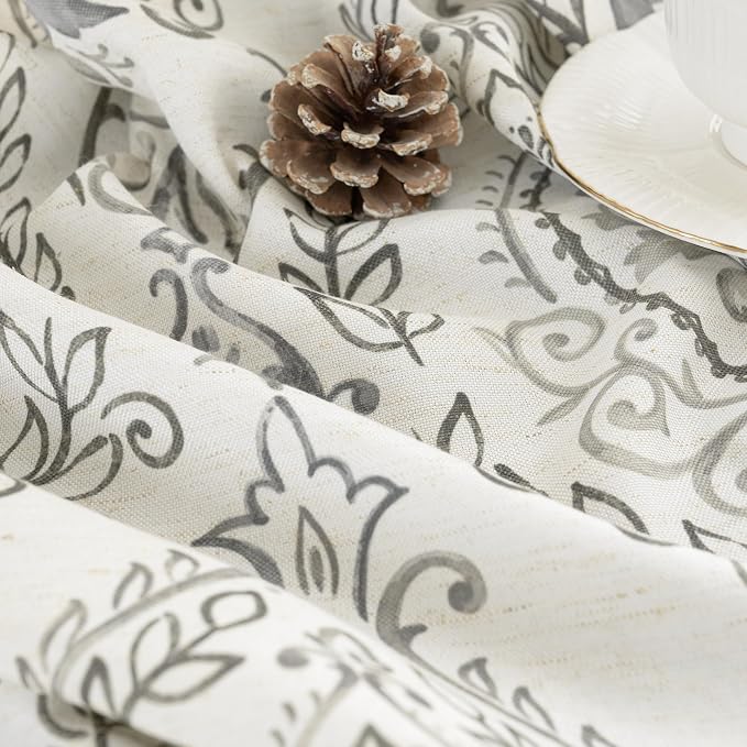 Linen Curtains 40 inch Length for Kitchen/Cafe, Light Filtering Semi Sheer - Image 5