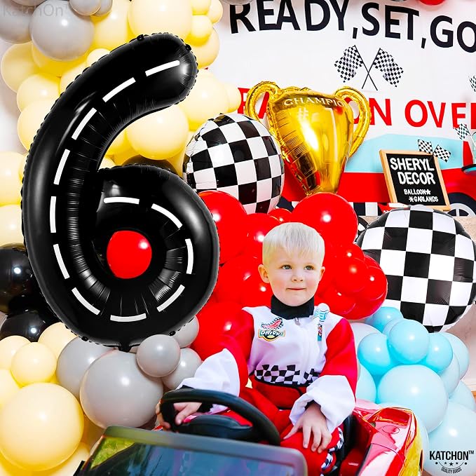 KatchOn, 40 Inch | Hot Wheels 6th Birthday Balloon | 6th Road Birthdays - Image 7