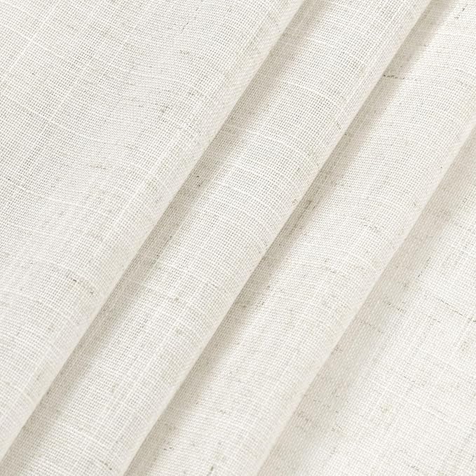 Cream Linen Curtains 61 Inch Length - Image 7