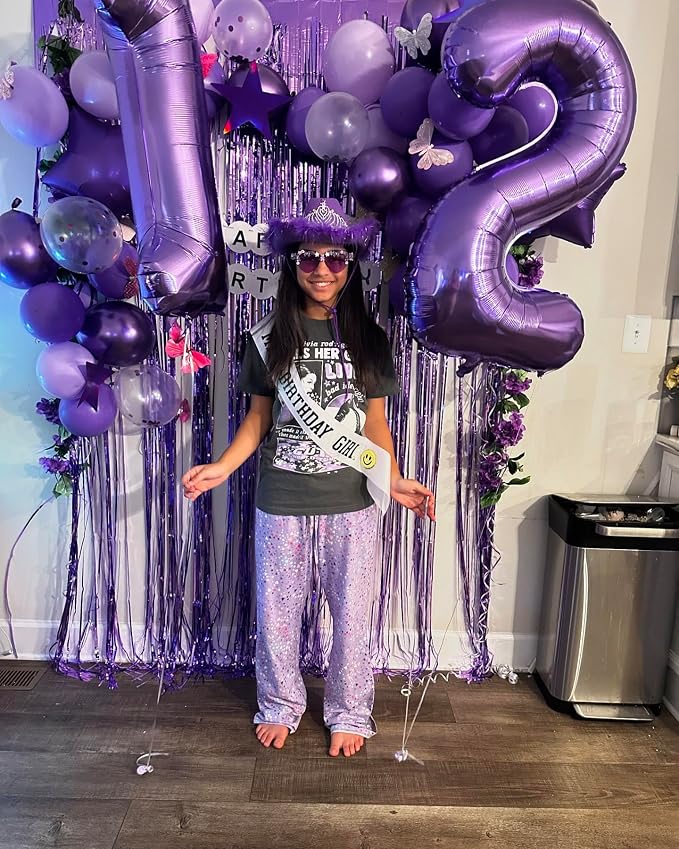 40 Inch Purple Number 8 Balloon Birthday Party Decorations - Image 8