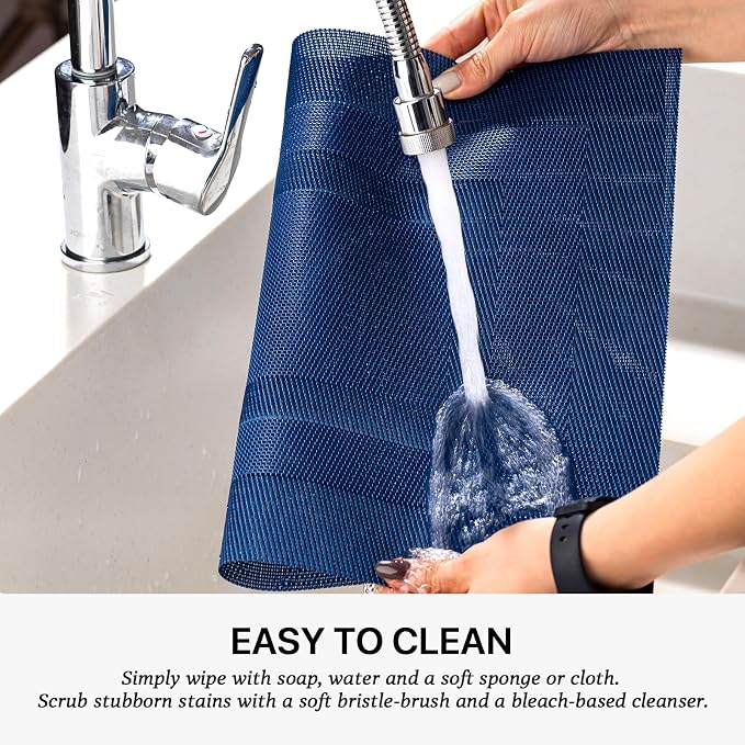 LEXMORE Placemats Set of 6 Vinyl/Plastic Woven Place Mats - Image 4