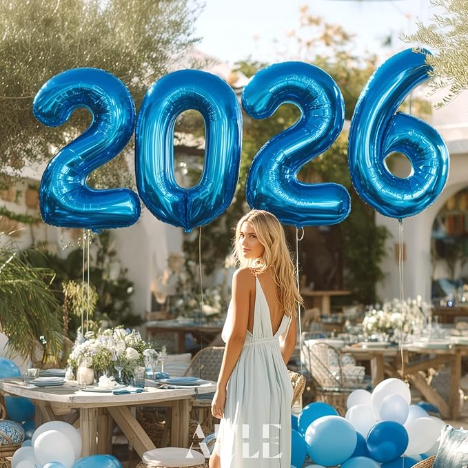AULE 40 Inch 7 Blue Balloon Number Foil 0-9 Birthday Big Numbers | Birthday - Image 4