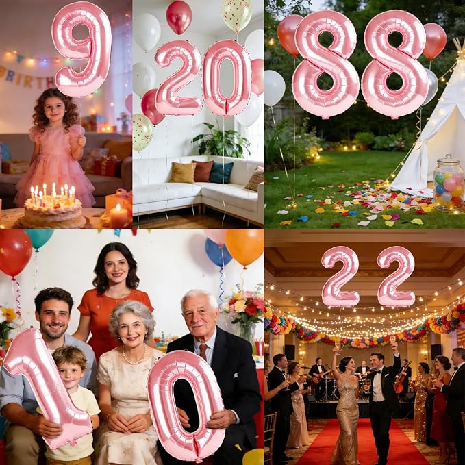 40 Inch Number 88 Balloons for 88th Birthday Party Decorations, 0-100 Jewelry - Image 7