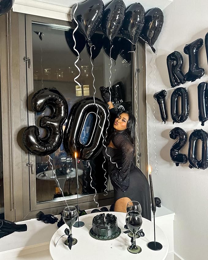 Black Number 40 Balloon 40 Inch - Image 2