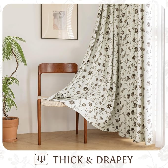 Beauoop Floral 100% Blackout Curtains - Image 5
