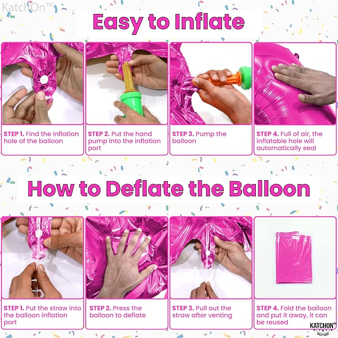KatchOn Giant Hot Pink 5 Balloon Number - Image 5