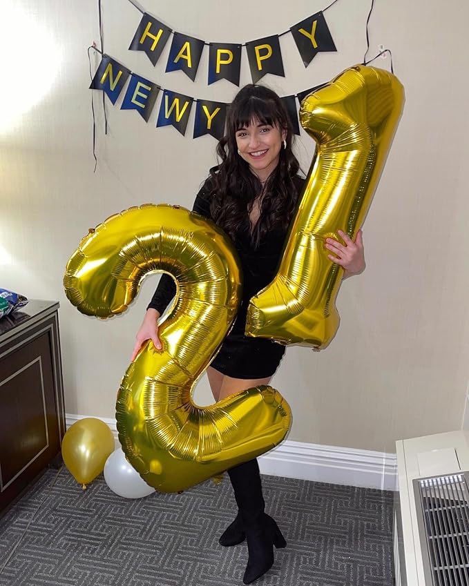 Gold 21 Balloon - Image 4