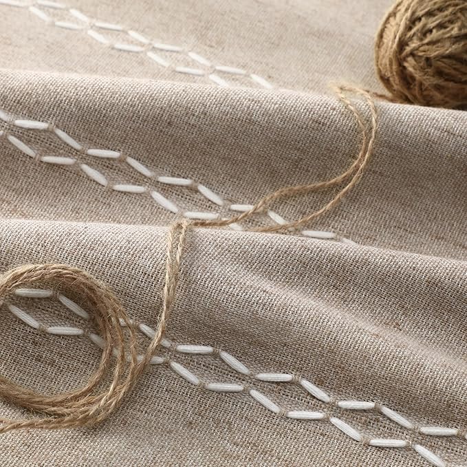 Khaki Brown Boho Blackout Curtains 72 Inch 2 Panels - Image 6