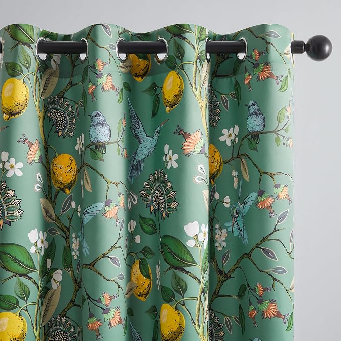 Topfinel 48 Inches Long Short Sage Green Blackout Curtains by Topfinel
