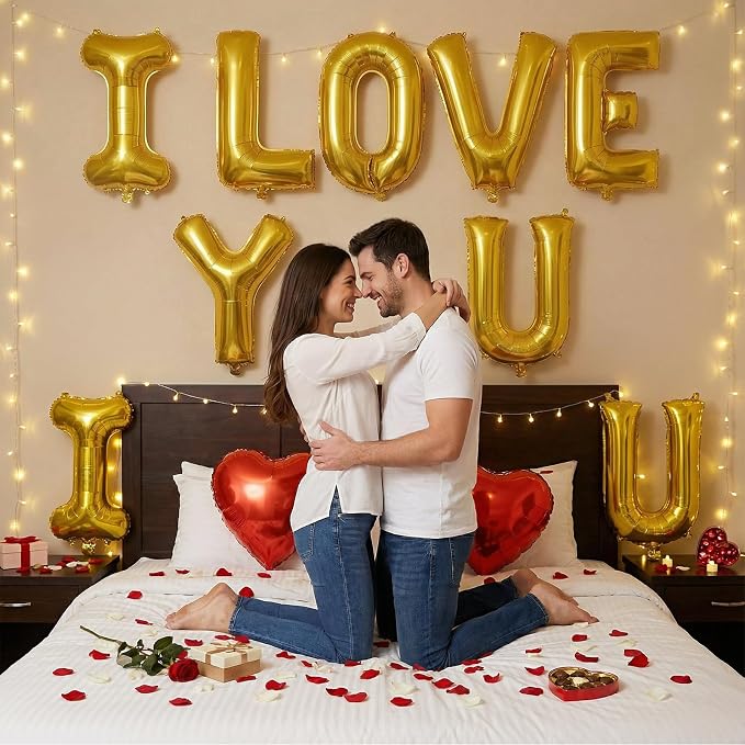 Gold Letter B Balloons, 40 Inch Large Foil Letter Balloons, Custom Phrase - Image 4